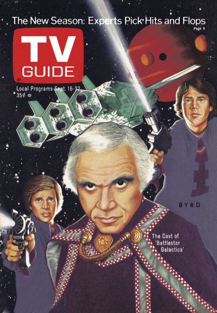 TV Guide cover - Dirk Benedict, Lorne Greene, Richard Hatch - September 16, 1978