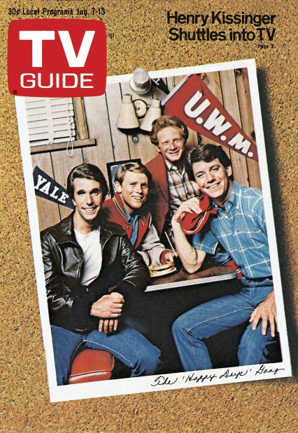 TV Guide cover - Ron Howard, Donny Most, Anson Williams, Henry Winkler - January 7, 1978