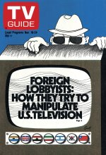 TV Guide cover - Foreign Lobbyists: How They Try to Manipulate U.S. Television - November 18, 1978