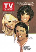 TV Guide cover - Joyce DeWitt, John Ritter, Suzanne Somers - May 20, 1978
