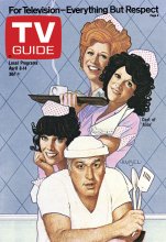 TV Guide cover - Polly Holliday, Beth Howland, Linda Lavin, Vic Tayback - April 8, 1978