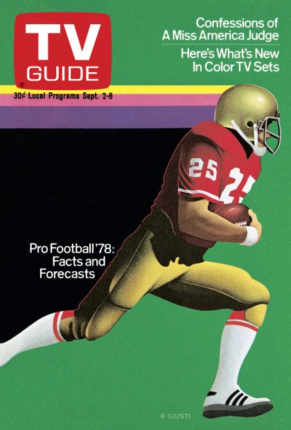 TV Guide cover - Pro Football '78: Facts and Forecasts Confessions of Miss America Judge What's New in Color TV Sets - September 2, 1978