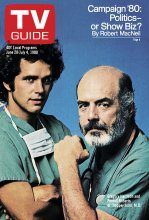 TV Guide cover - Gregory Harrison, Pernell Roberts - June 28, 1980