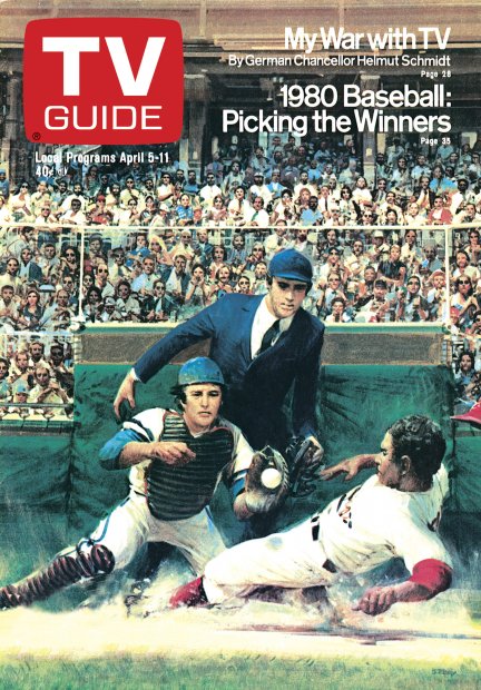TV Guide cover - 1980 Baseball: Picking the Winners My War with TV - April 5, 1980