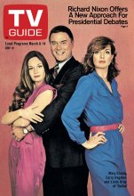 TV Guide cover - Mary Crosby, Linda Gray, Larry Hagman - March 8, 1980