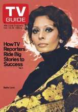 TV Guide cover - Sophia Loren - October 18, 1980