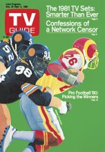 TV Guide cover - Pro Football '80 The 1981 TV Sets: Smarter Than Ever Confessions of a Network Censor - August 30, 1980