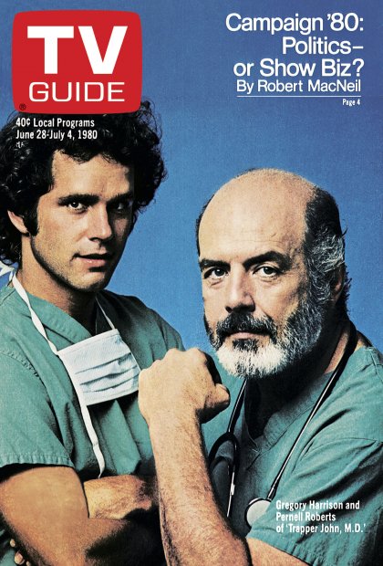 TV Guide cover - Gregory Harrison, Pernell Roberts - June 28, 1980