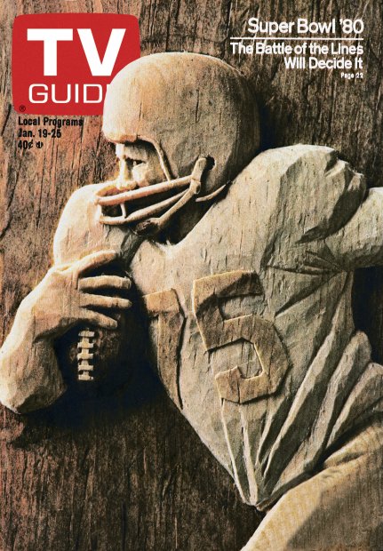 TV Guide cover - Super Bowl '80: The Battle of the Lines Will Decide It - January 19, 1980