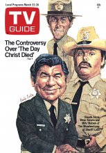 TV Guide cover - Claude Akins, Brian Kerwin, Mills Watson - March 22, 1980