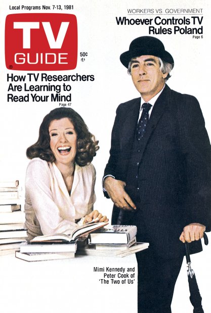 TV Guide cover - Peter Cook, Mimi Kennedy - November 7, 1981