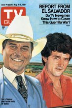 TV Guide cover - Patrick Duffy, Larry Hagman - May 9, 1981