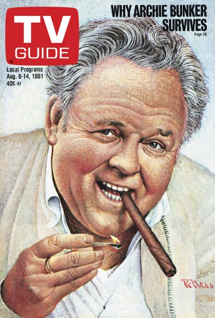 TV Guide cover - Carroll O'Connor - August 8, 1981