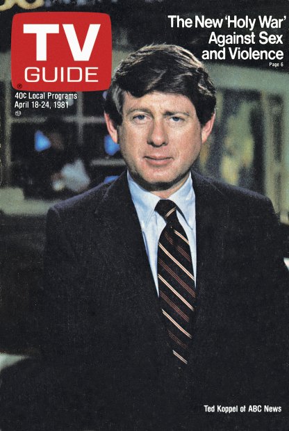 TV Guide cover - Ted Koppel - April 18, 1981