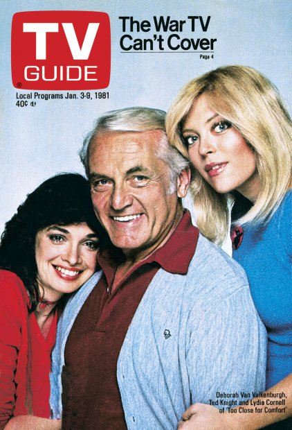 TV Guide cover - Lydia Cornell, Ted Knight, Deborah Van Valkenburgh - January 3, 1981