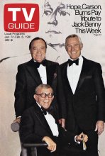 TV Guide cover - Jack Benny, George Burns, Johnny Carson, Bob Hope - January 31, 1981