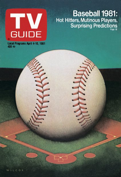 TV Guide cover - Baseball 1981 - April 4, 1981