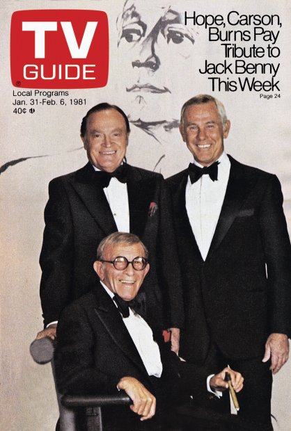 TV Guide cover - Jack Benny, George Burns, Johnny Carson, Bob Hope - January 31, 1981