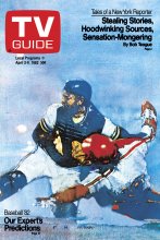 TV Guide cover - Baseball '82 Our Expert's Predictions - April 3, 1982
