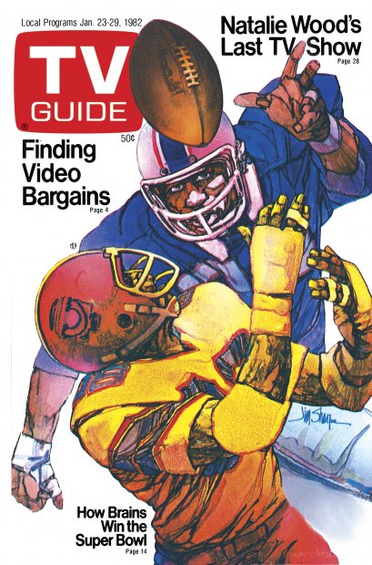 TV Guide cover - How Brains Win the Super Bowl - January 23, 1982