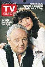 TV Guide cover - Denise Miller, Carroll O'Connor - August 7, 1982
