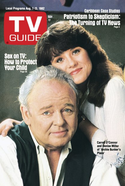 TV Guide cover - Denise Miller, Carroll O'Connor - August 7, 1982