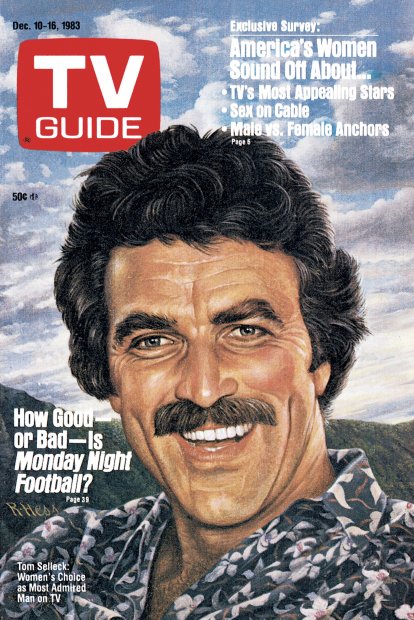 TV Guide cover - Tom Selleck - December 10, 1983