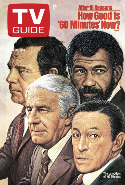 TV Guide cover - Ed Bradley, Harry Reasoner, Morley Safer, Mike Wallace - April 16, 1983