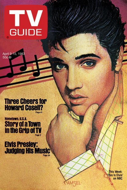 TV Guide cover - Elvis Presley - April 9, 1983