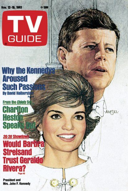 TV Guide cover - Jacqueline Kennedy, John F. Kennedy - November 12, 1983