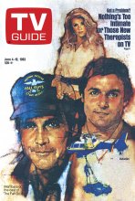 TV Guide cover - Doug Barr, Lee Majors, Heather Thomas - June 4, 1983
