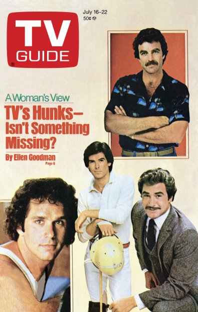 TV Guide cover - Pierce Brosnan, Gregory Harrison, Lee Horsley, Tom Selleck - July 16, 1983