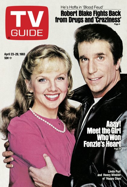 TV Guide cover - Linda Purl, Henry Winkler - April 23, 1983