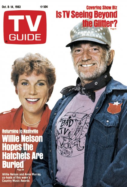 TV Guide cover - Anne Murray, Willy Nelson - October 8, 1983