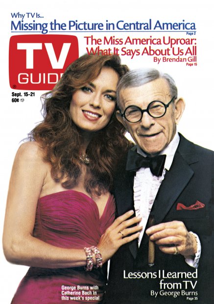 TV Guide cover - Catherine Bach, George Burns - September 15, 1984