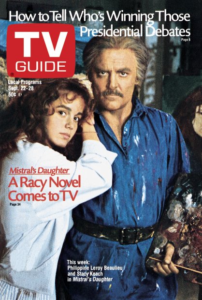 TV Guide cover - Philippine Leroy Beaulieu, Stacy Keach - September 22, 1984