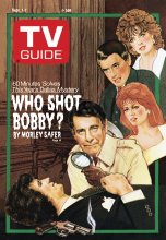 TV Guide cover - Patrick Duffy, Linda Gray, Larry Hagman, Victoria Principal, Morley Safer - September 1, 1984