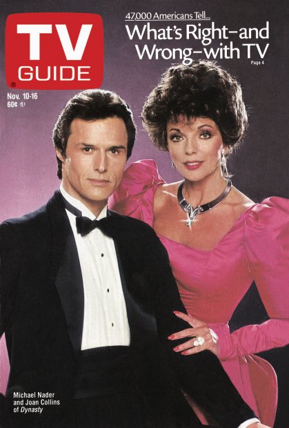 TV Guide cover - Joan Collins, Michael Nader - November 10, 1984