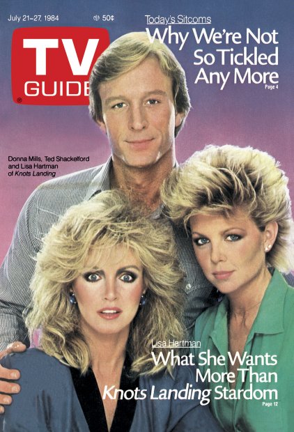 TV Guide cover - Lisa Hartman, Donna Mills, Ted Shackelford - July 21, 1984