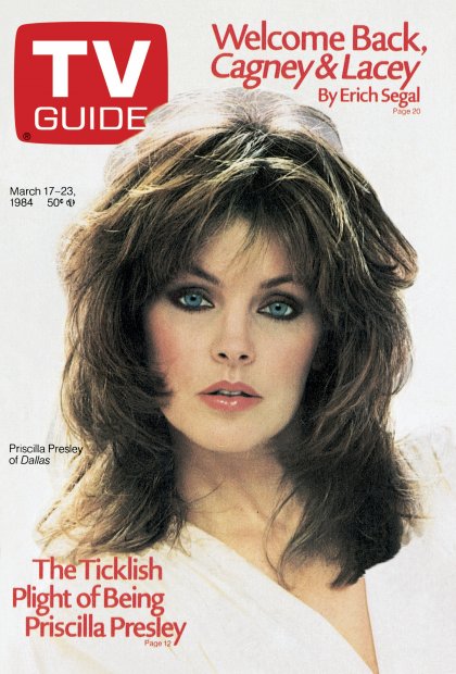 TV Guide cover - Priscilla Presley - March 17, 1984
