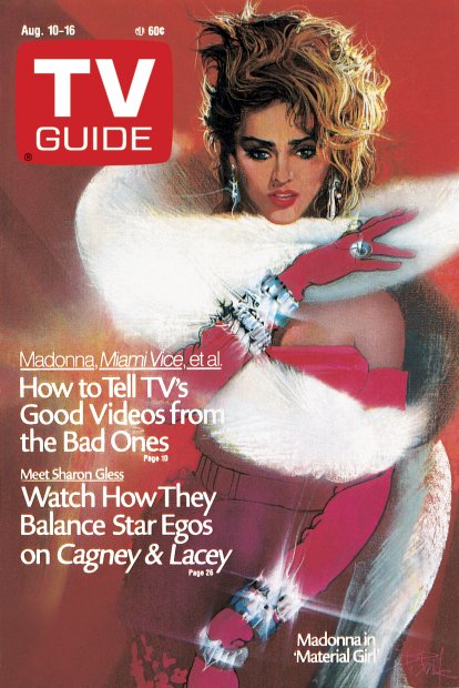 TV Guide cover - Madonna - August 10, 1985