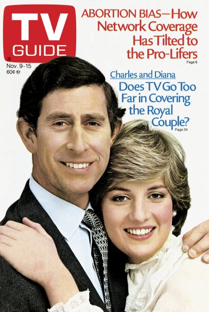 TV Guide cover - Charles George, Diana Spencer,Prince Charles, Prince of Wales (Charles Philip Arthur George), Princess of Wales, Lady Diana, Diana Frances, Princess Diana, Lady Di - November 9, 1985
