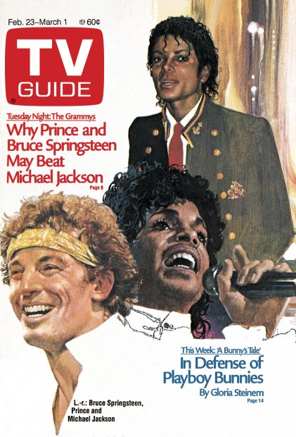 TV Guide cover - Michael Jackson, Prince, Bruce Springsteen - February 23, 1985