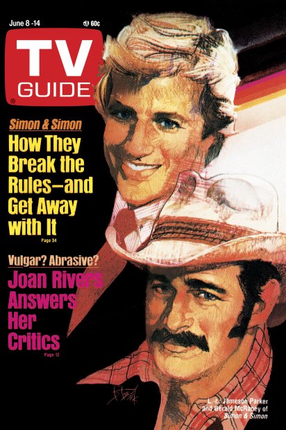 TV Guide cover - Gerald McRaney, Jameson Parker - June 8, 1985