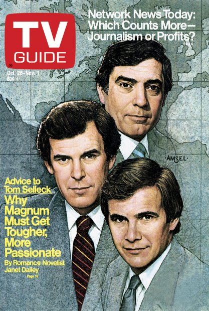 TV Guide cover - Tom Brokaw, Peter Jennings, Dan Rather - October 26, 1985