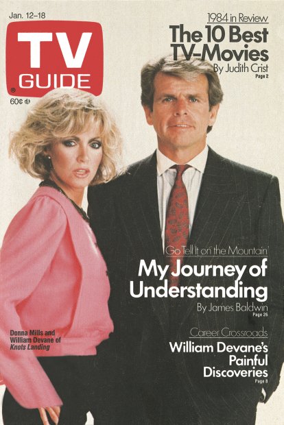 TV Guide cover - William Devane, Donna Mills - January 12, 1985