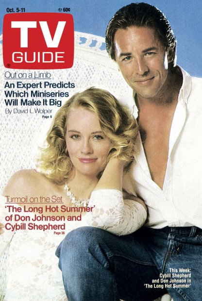 TV Guide cover - Don Johnson, Cybill Shepherd - October 5, 1985