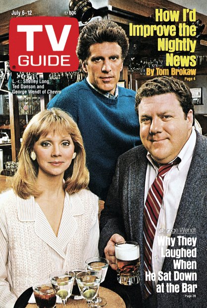 TV Guide cover - Ted Danson, Shelley Long, George Wendt - July 6, 1985