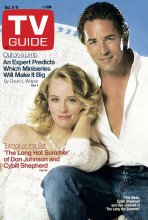TV Guide cover - Don Johnson, Cybill Shepherd - October 5, 1985