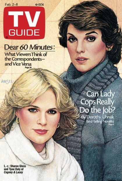 TV Guide cover - Tyne Daly, Sharon Gless - February 2, 1985
